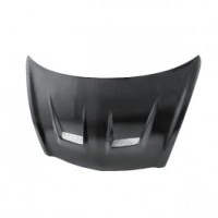 DV-style carbon fiber hood for 2007-2008 Honda Fit (straight weave)