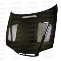 ER-style carbon fiber hood for 1999-2002 BMW E46 2DR, pre LCI