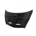 MG-style carbon fiber hood for 2007-2008 Honda Fit (straight weave)