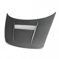 VSII-style carbon fiber hood for 2006-2010 Honda Civic 2DR (Matte Finish)