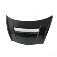 VSII-style carbon fiber hood for 2007-2008 Honda Fit (straight weave)