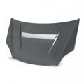 VSII-style silver string carbon hood for 2002-2005 Honda Civic Si