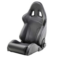 SPARCO RECLINABLE SEAT R600 LEATHER (BLACK)